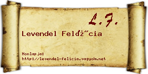 Levendel Felícia névjegykártya